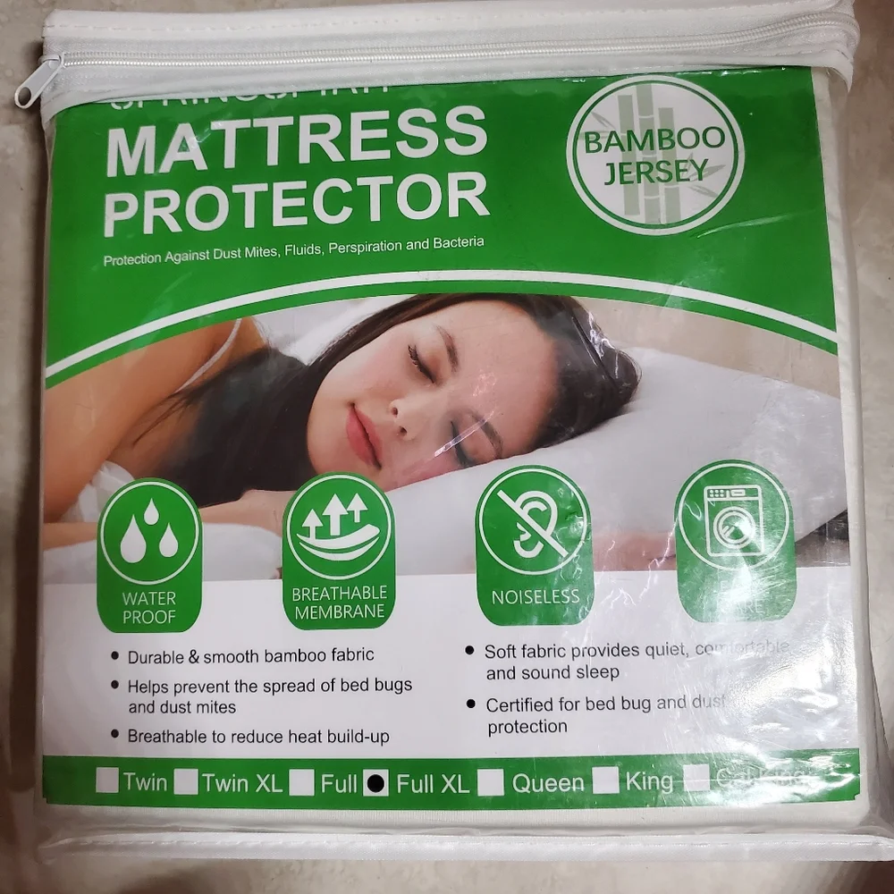 Sleep Solutions Springspirit Mattress Protector - Bamboo Jersey - Full XL